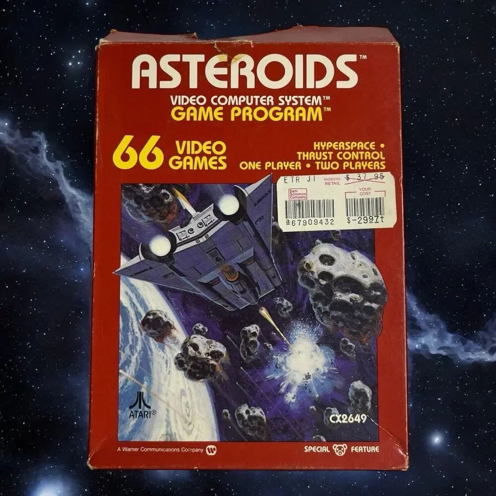 Asteroids Atari‎ 2600 CIB Complete in Box 1981 Video Game Retro Vintage CX2649